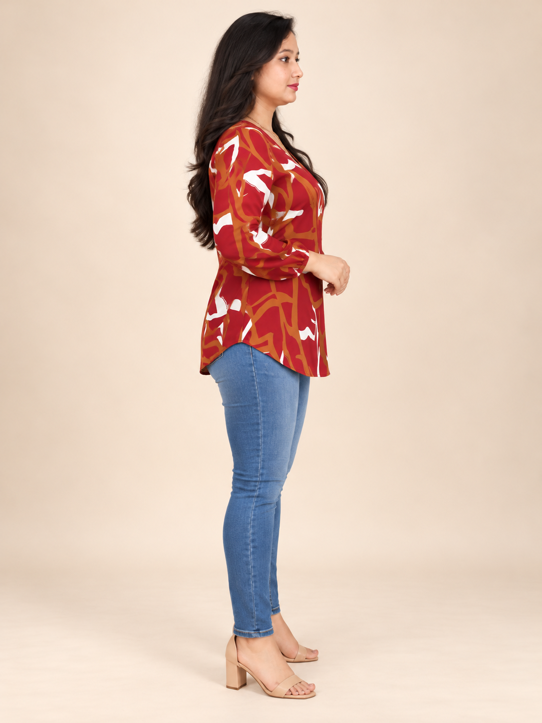 Maroon top