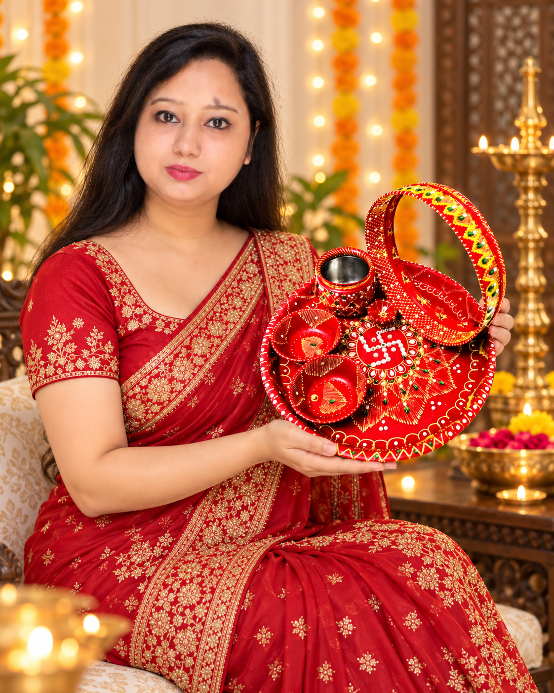 Karwa Chauth Premium Pooja Thali