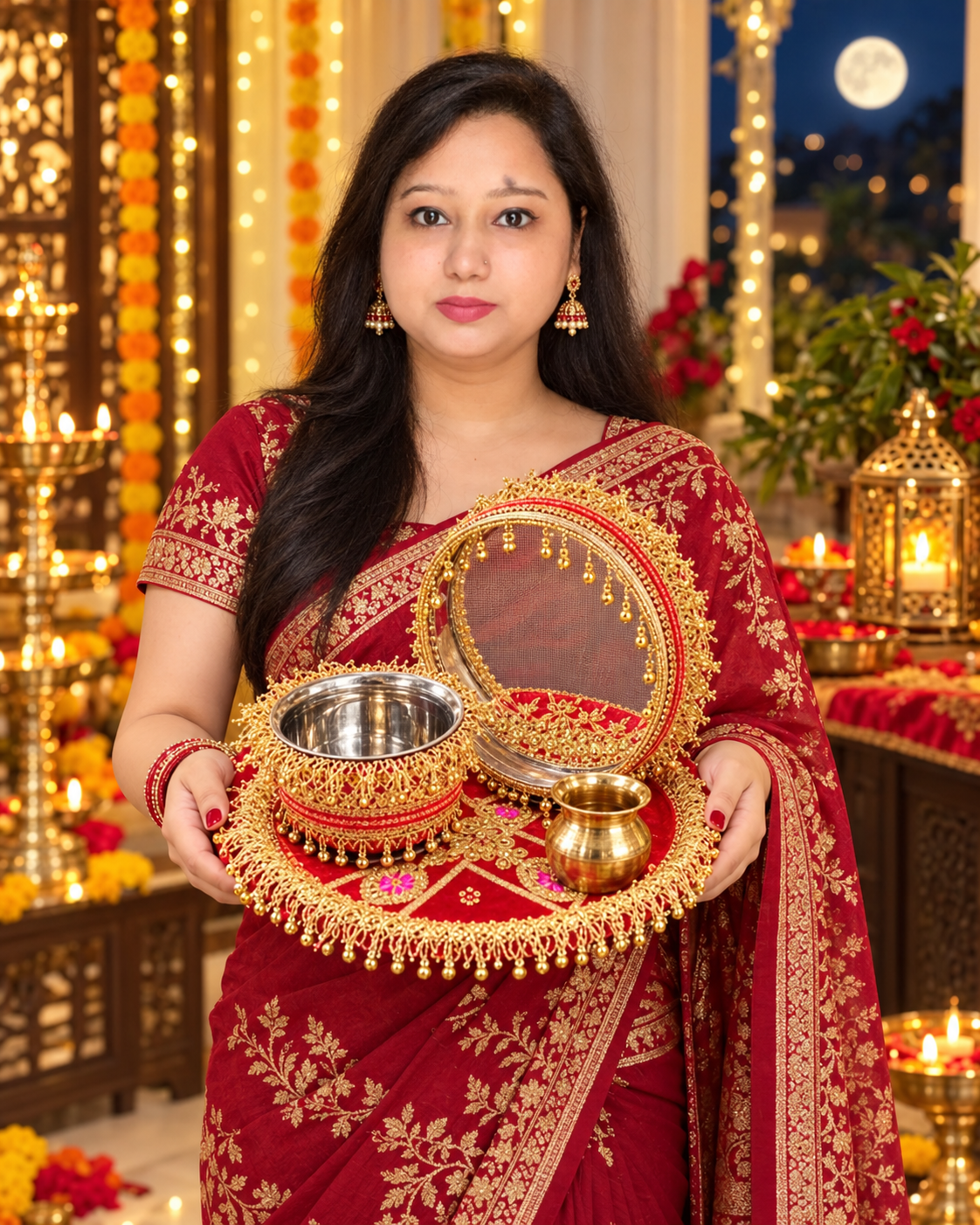 Premium Karwa Chouth Pooja Thali