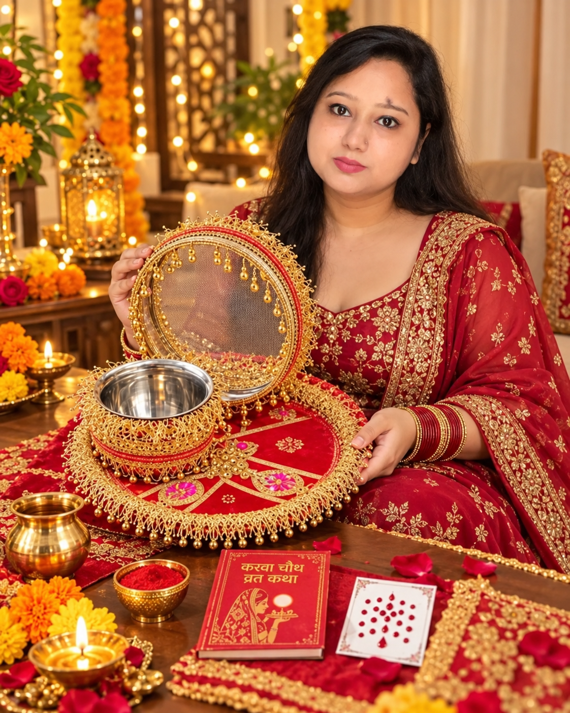 Premium Karwa Chouth Pooja Thali