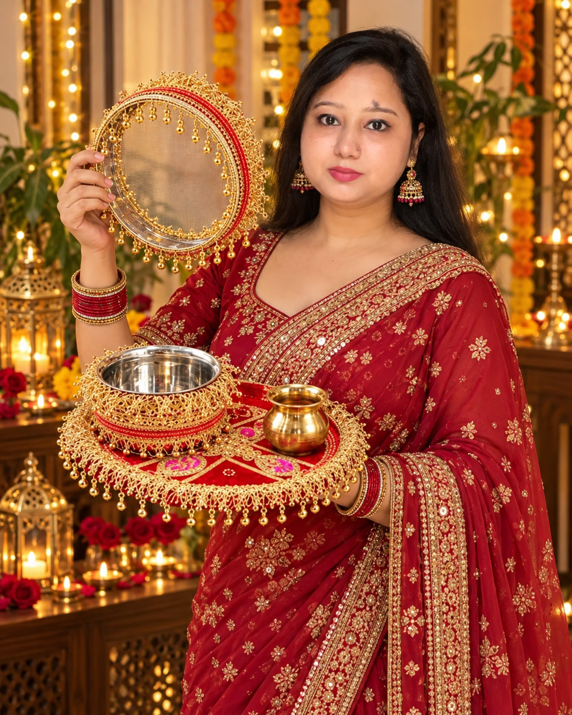 Premium Karwa Chouth Pooja Thali