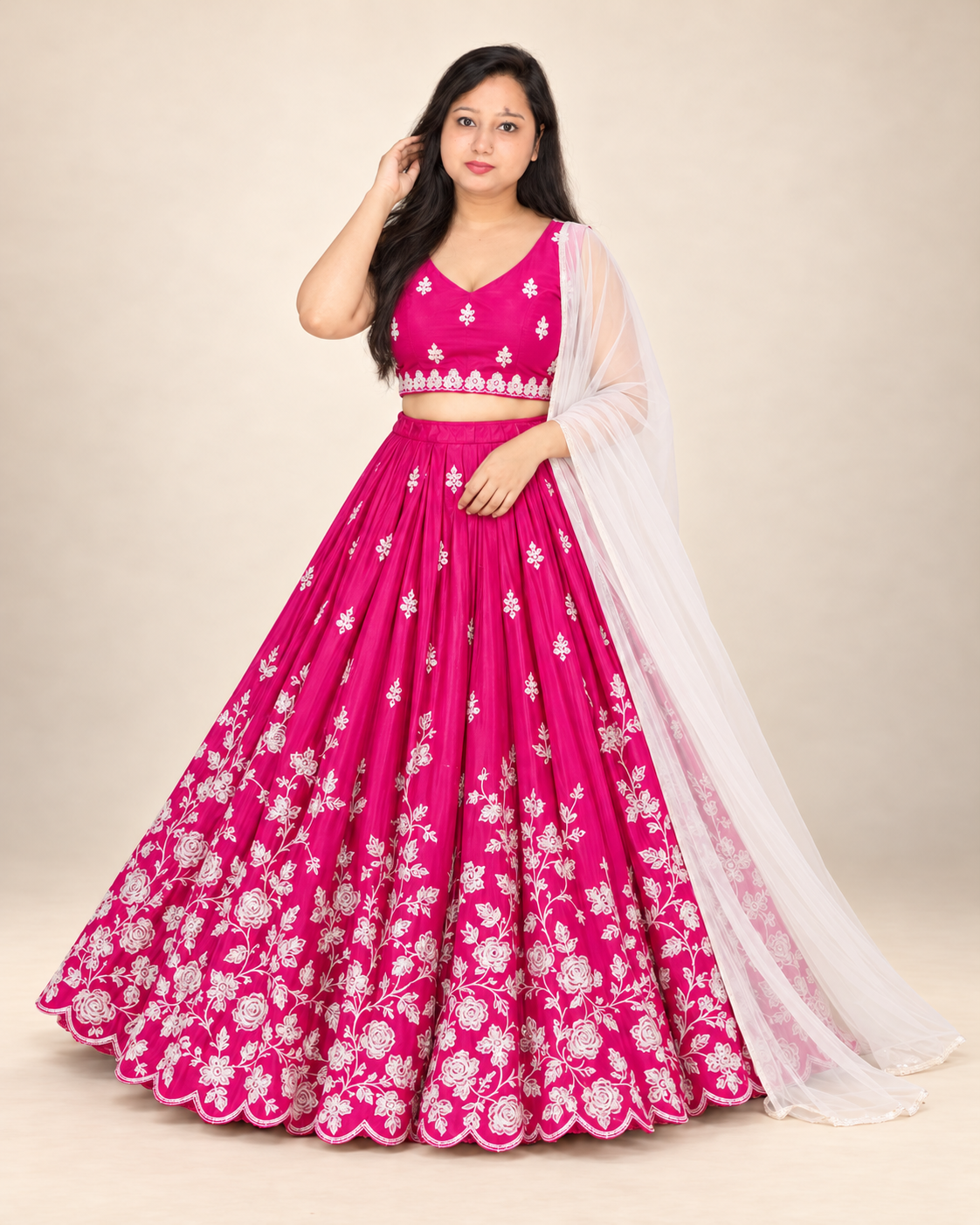 Premium Pink lahnga