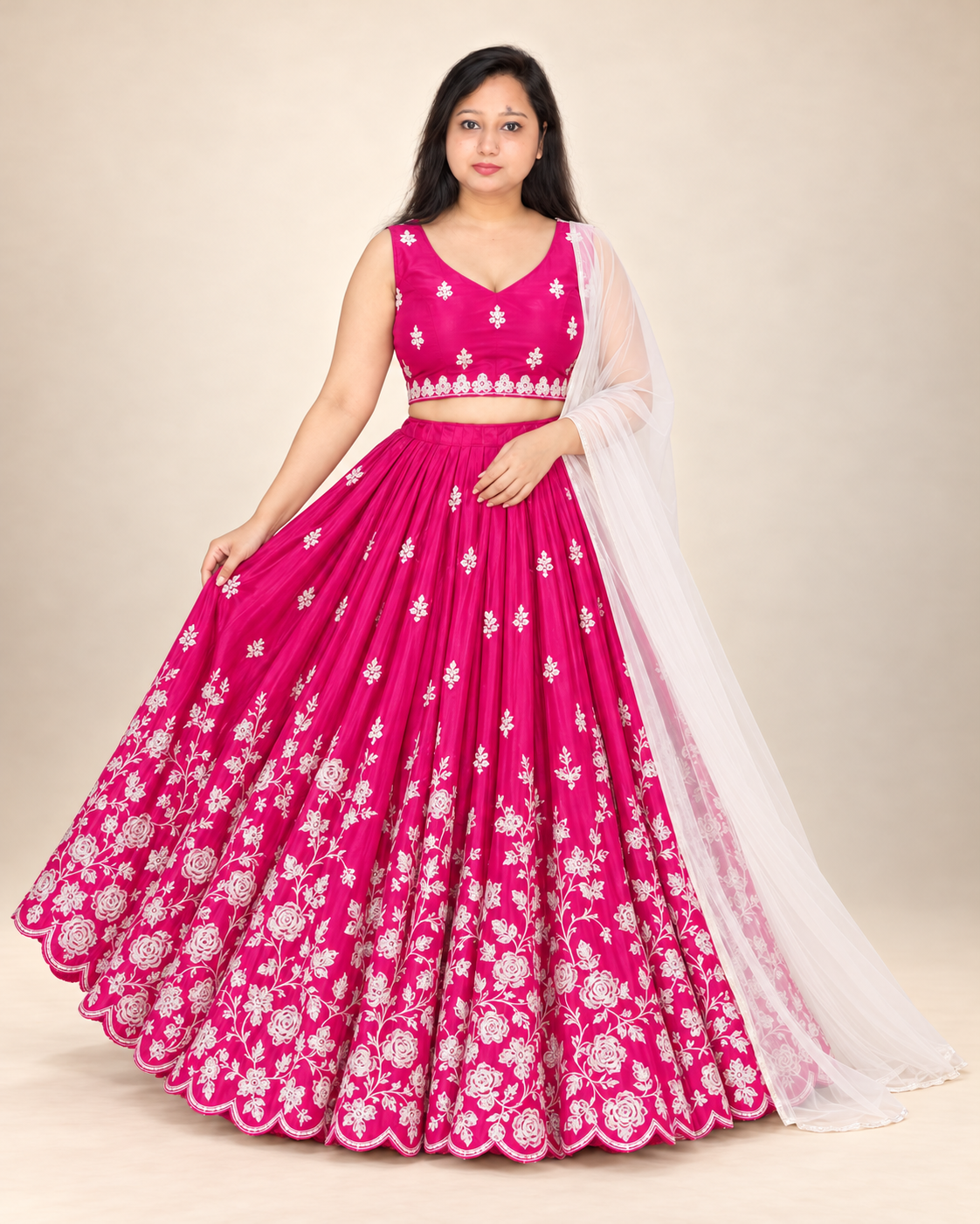 Premium Pink lahnga