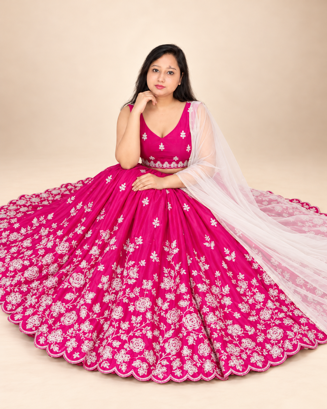 Premium Pink lahnga