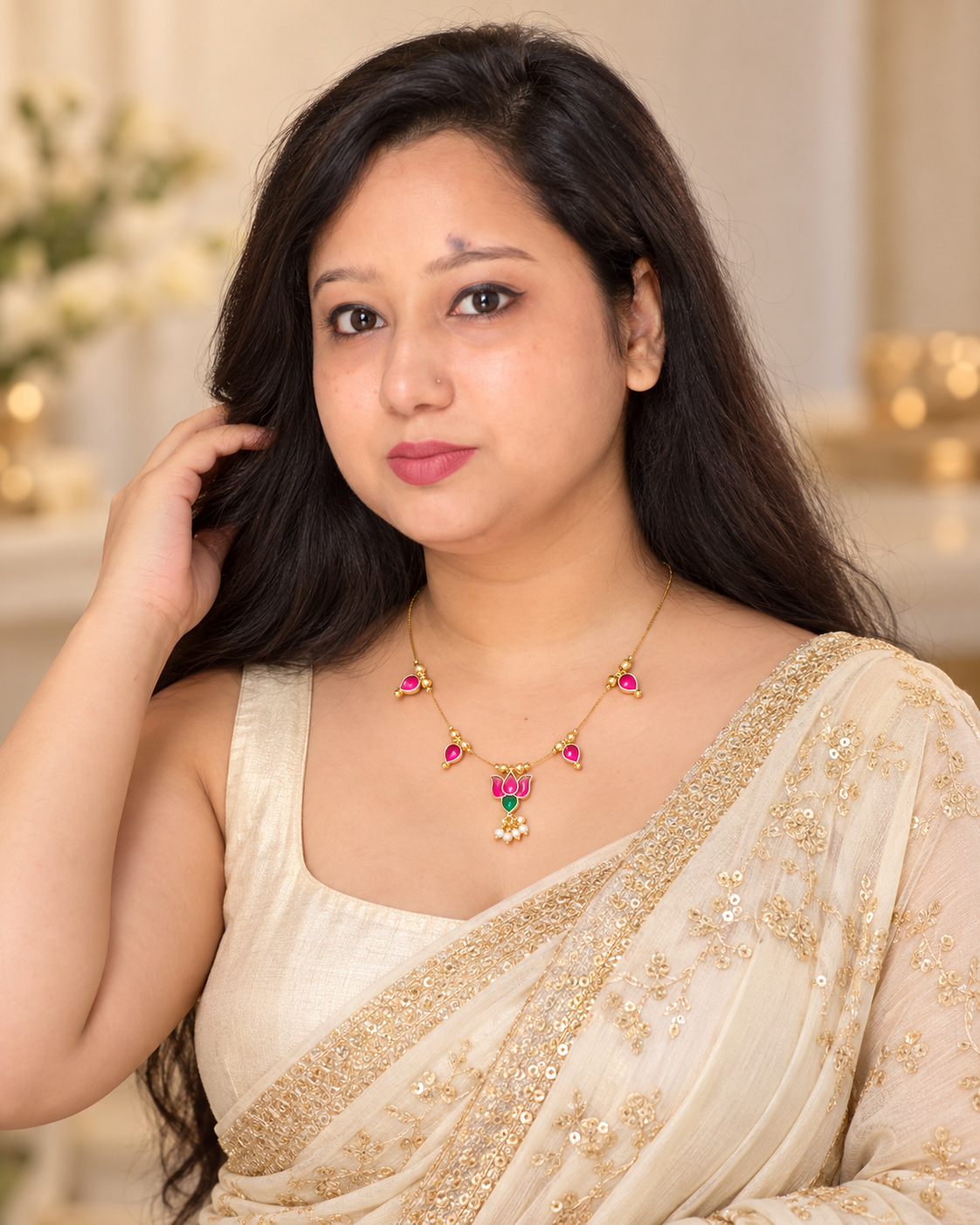 Gold plated necklace