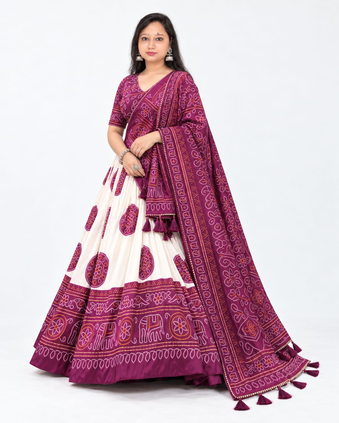 dark purple lahnga