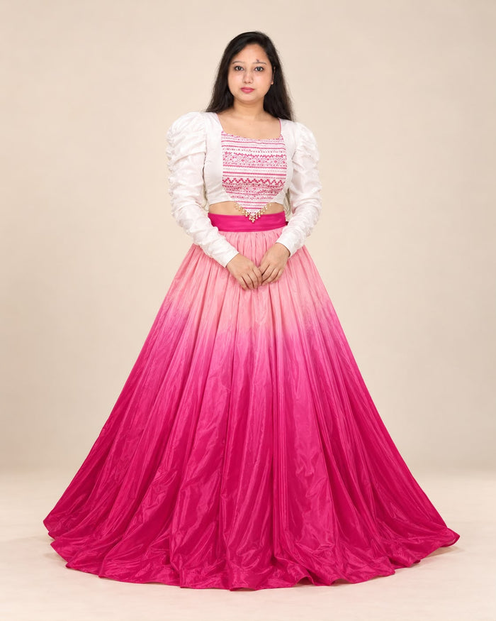Rose Pink lahnga