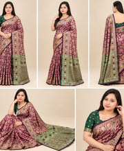 Maroon Saree