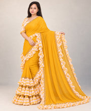 Yellow saree