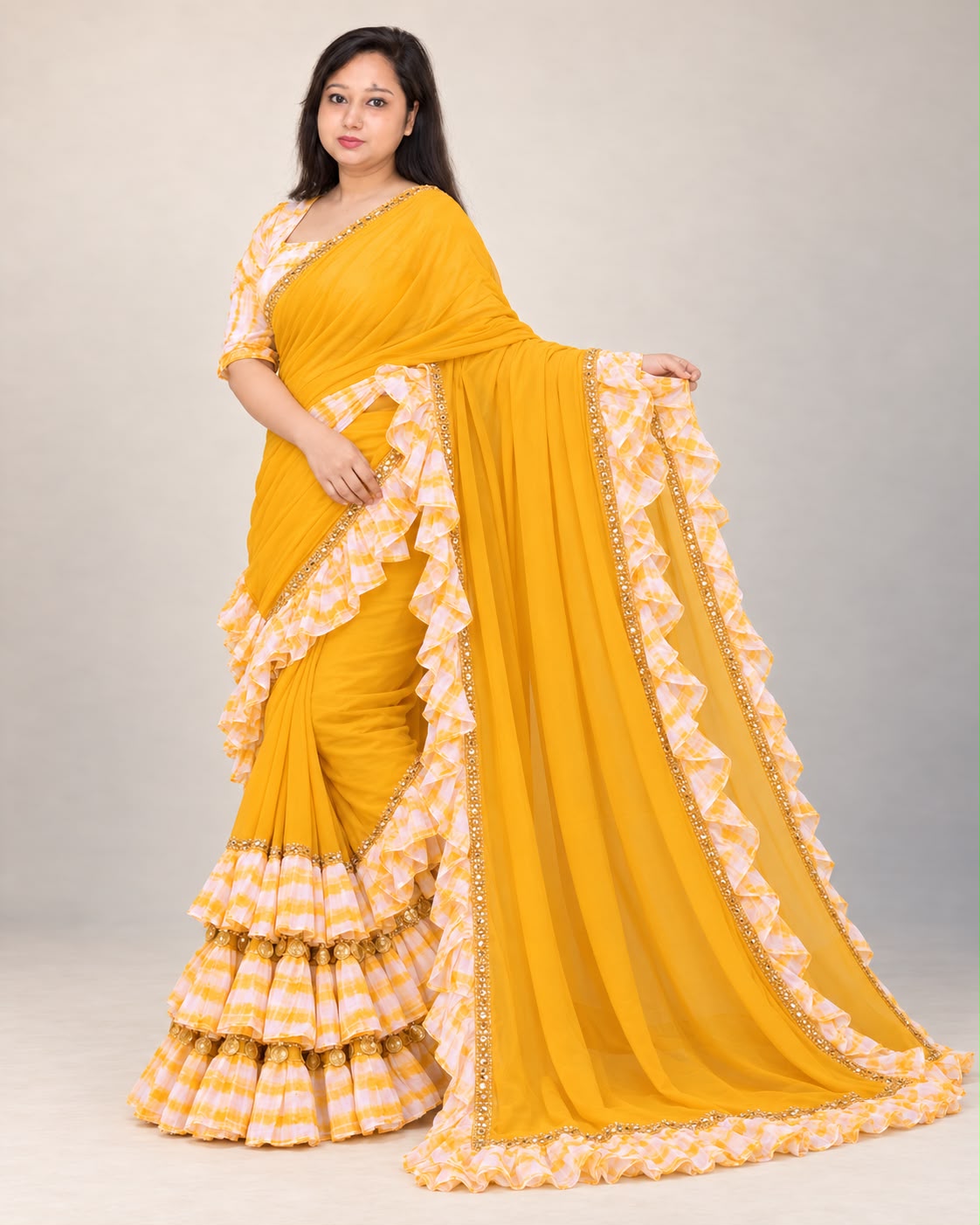 Yellow saree
