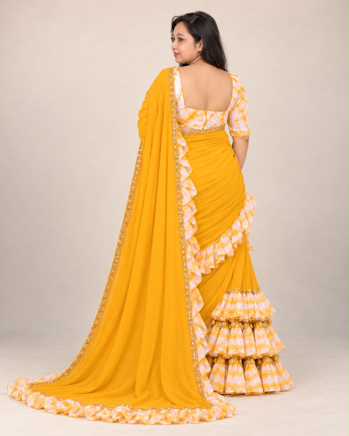 Yellow saree