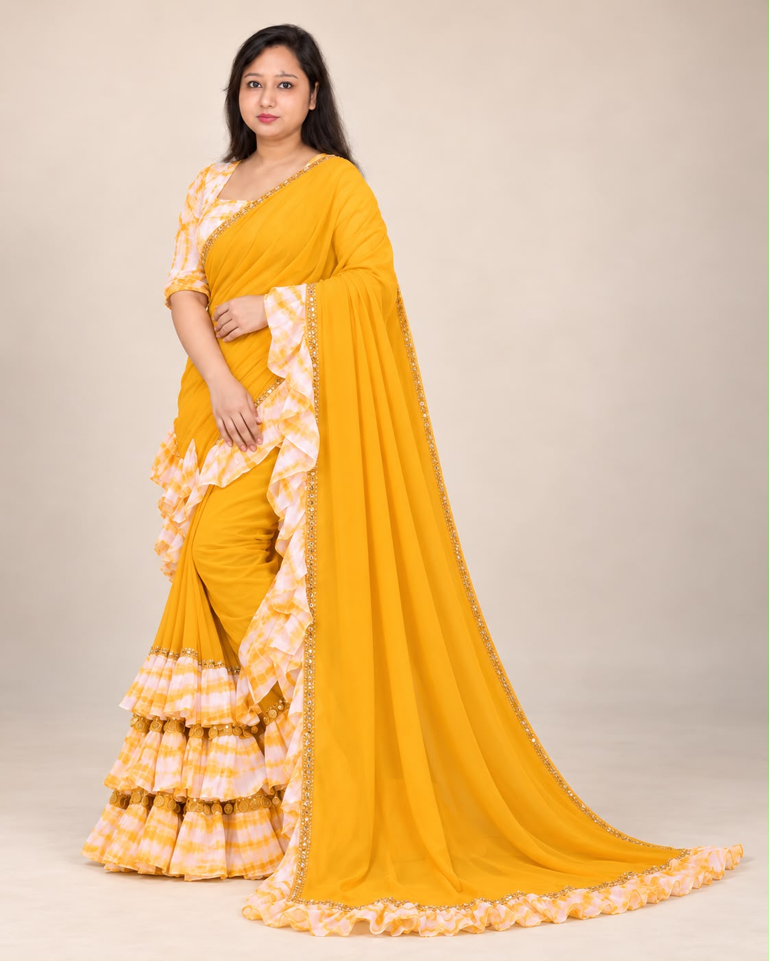 Yellow saree