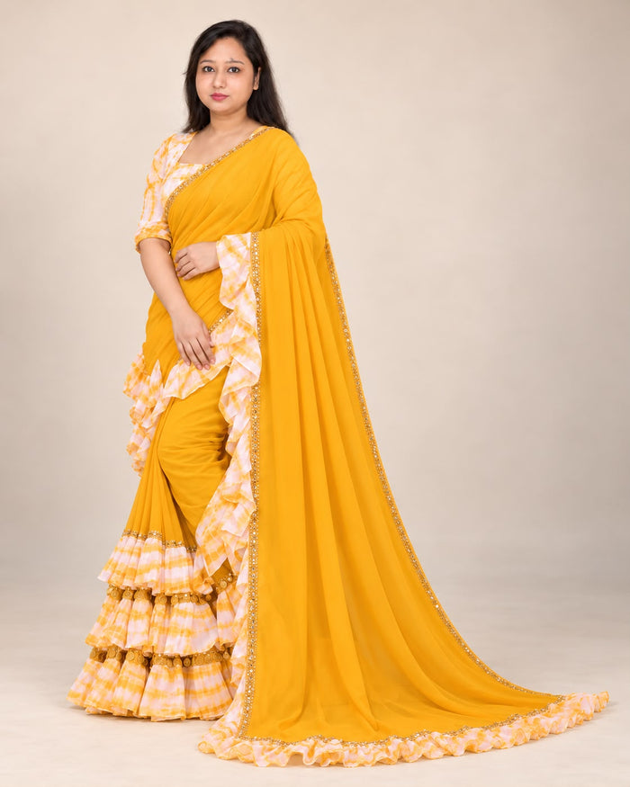 Yellow saree