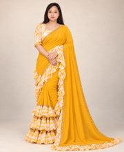 Yellow saree