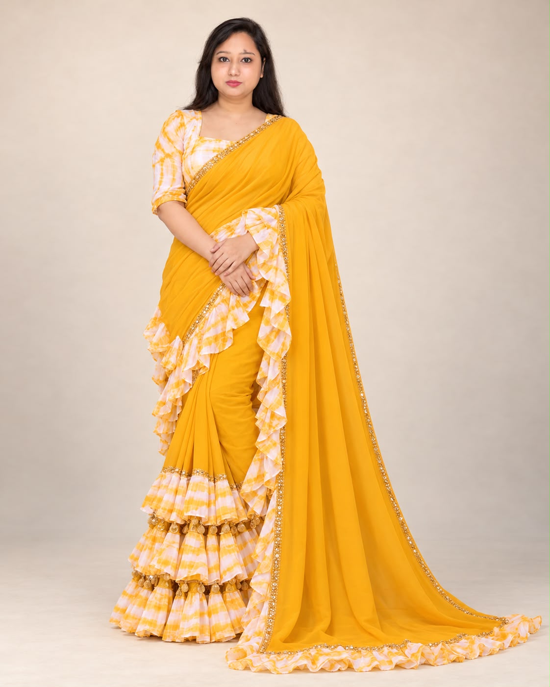 Yellow saree