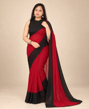 Black+red saree