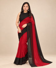 Black+red saree