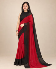 Black+red saree