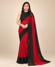 Black+red saree