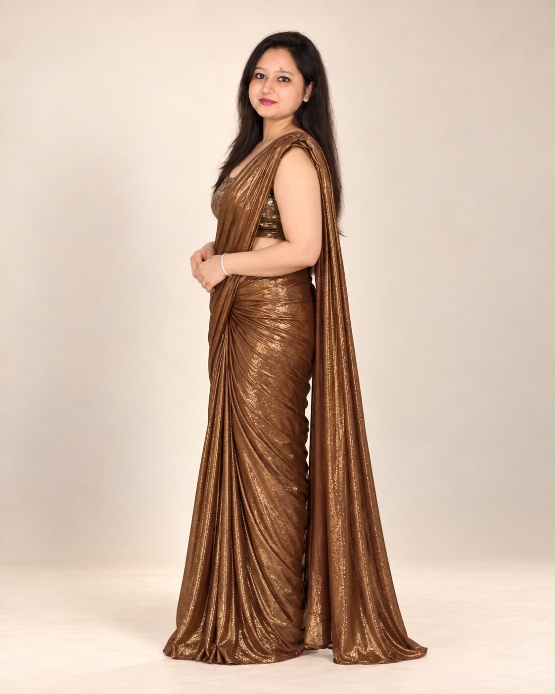 Brown saree