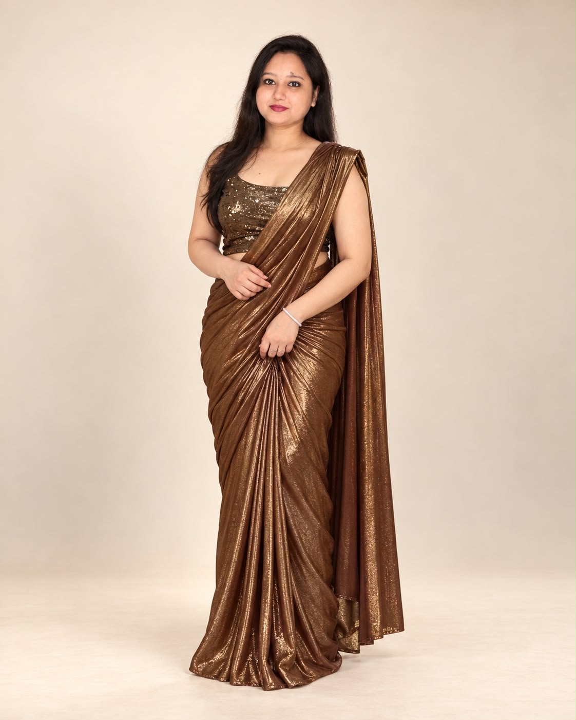 Brown saree