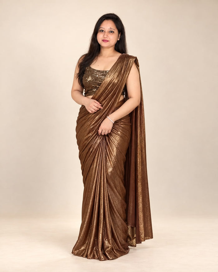 Brown saree