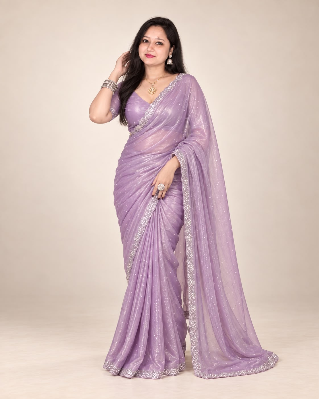 Purple saree