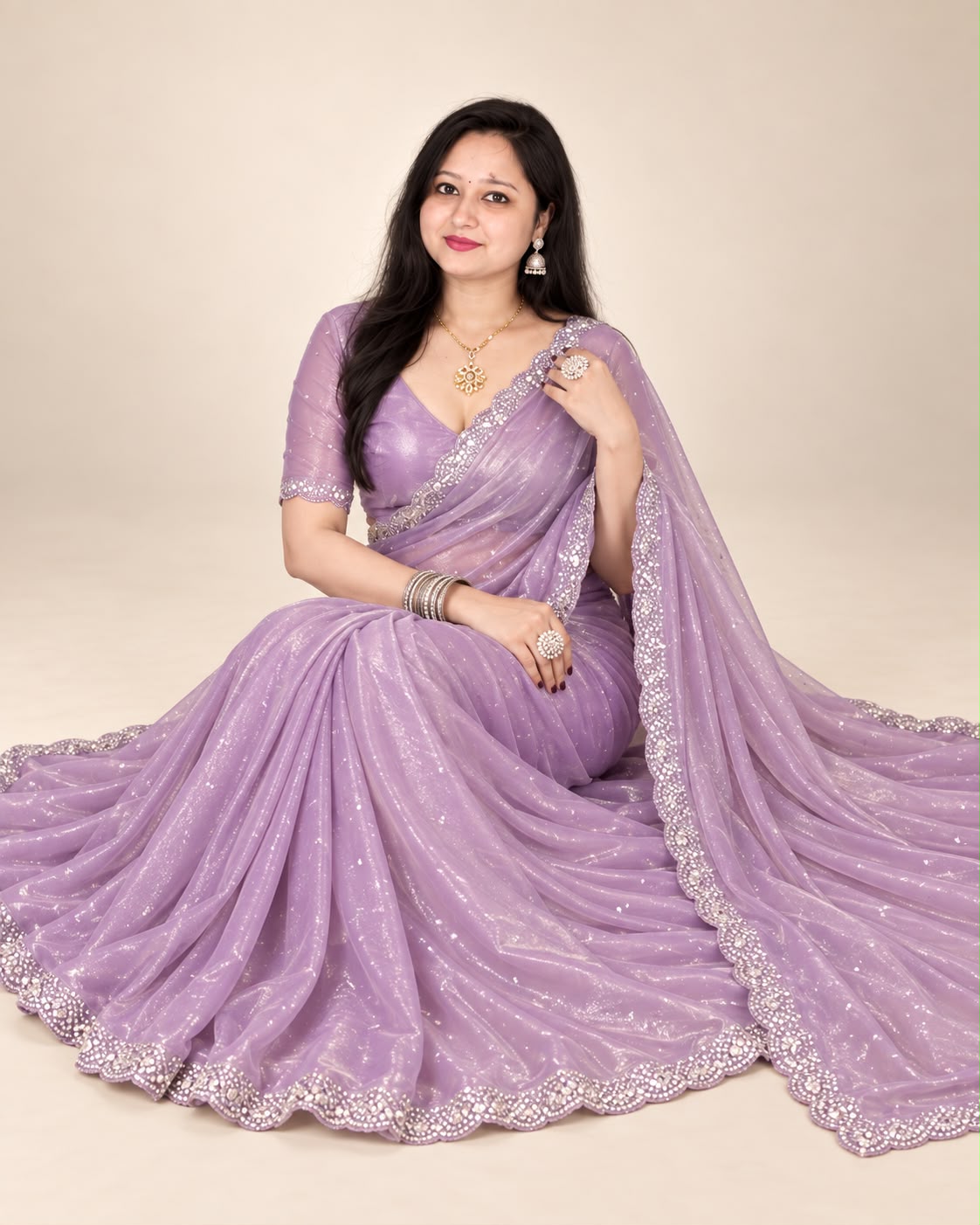 Purple saree