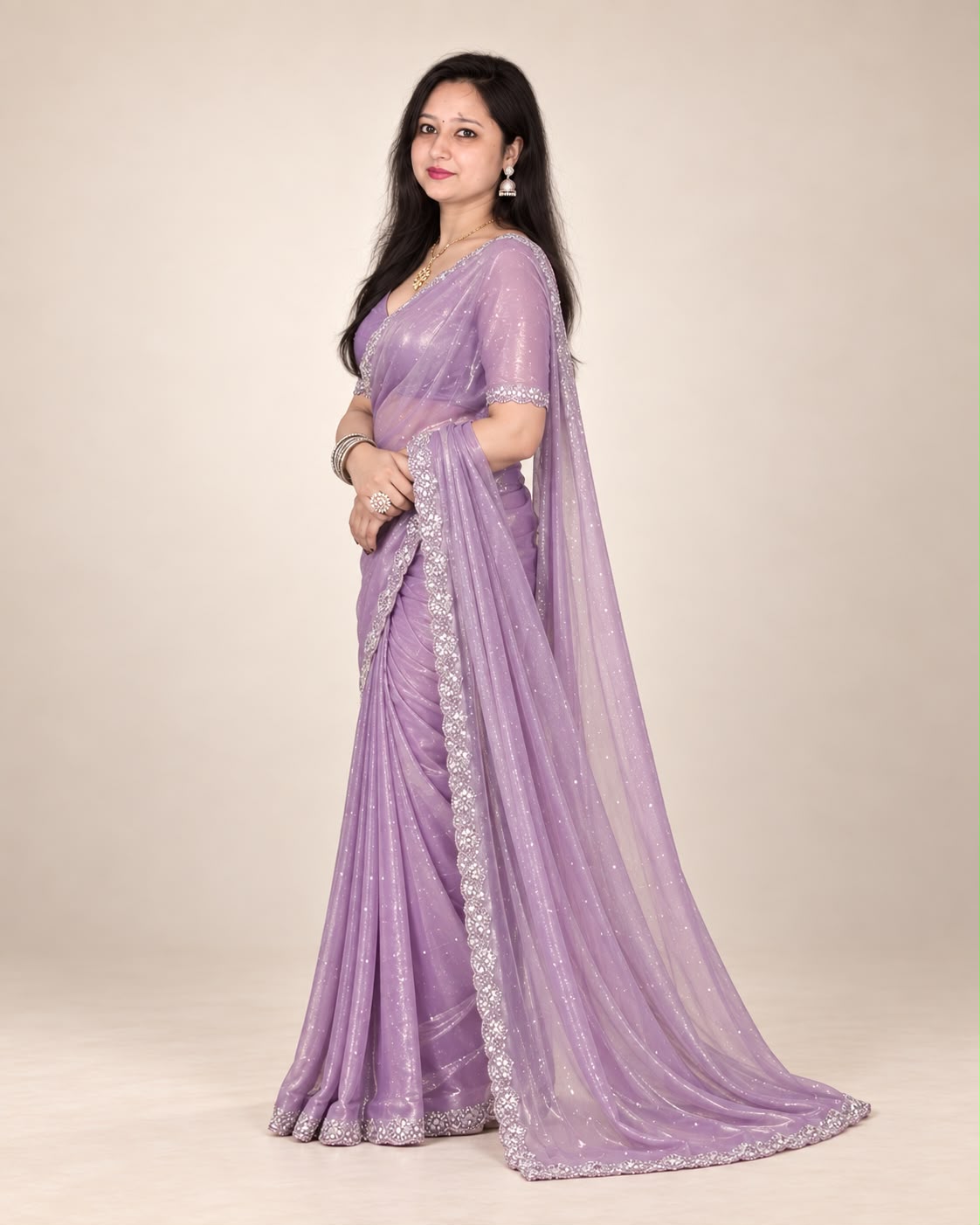 Purple saree