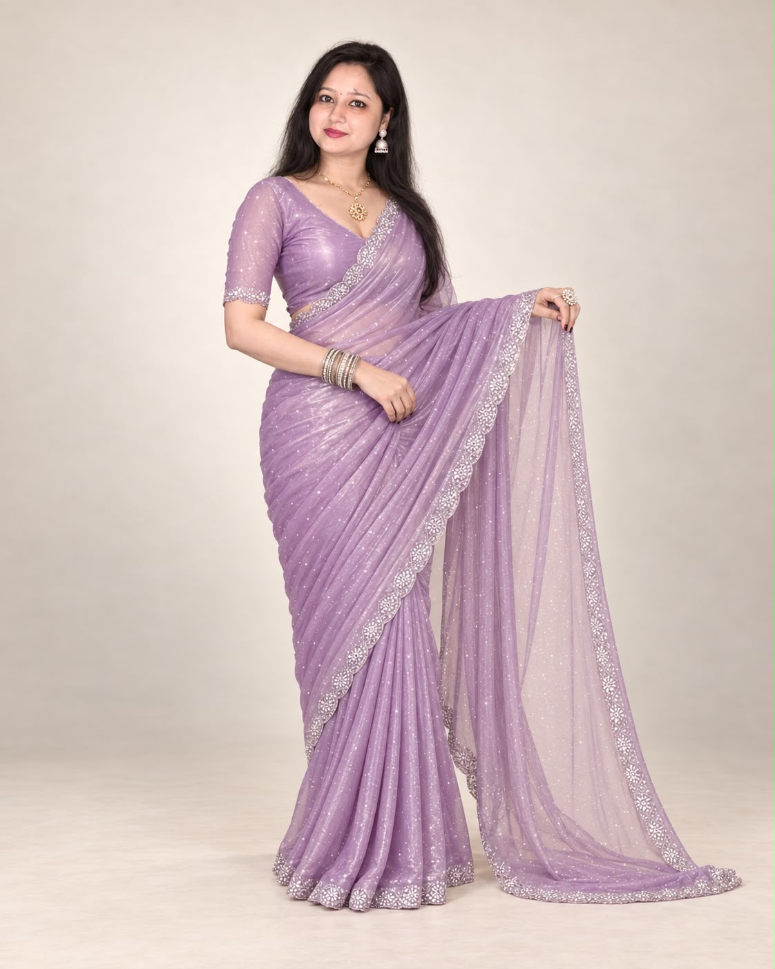 Purple saree