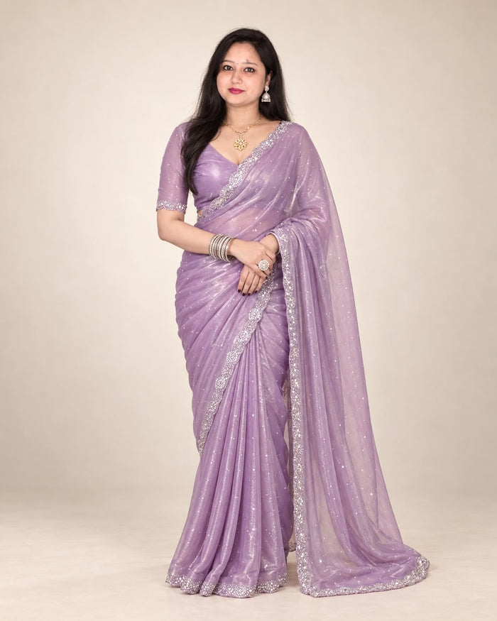 Purple saree