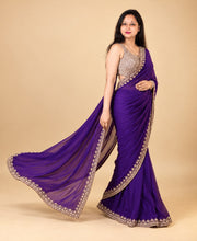 Premium purple saree