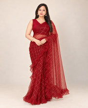 Tomato Red saree