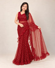 Tomato Red saree