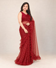 Tomato Red saree