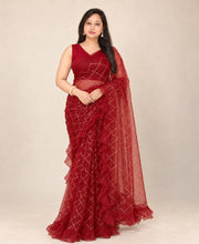 Tomato Red saree