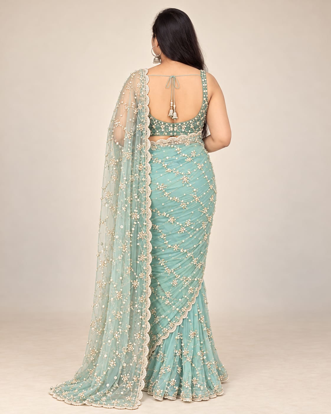 Extra Light blue saree