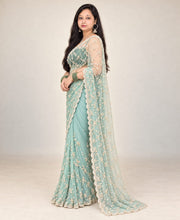 Extra Light blue saree