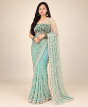 Extra Light blue saree