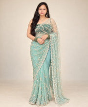 Extra Light blue saree