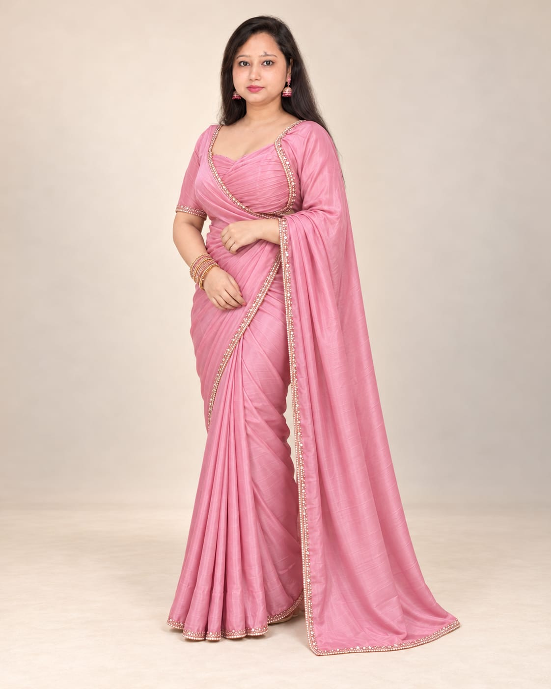 Navratri Pink saree