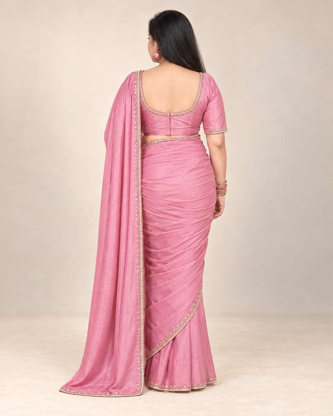 Navratri Pink saree