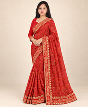 Bandhani saree, Bandhej saree, Lehariya saree