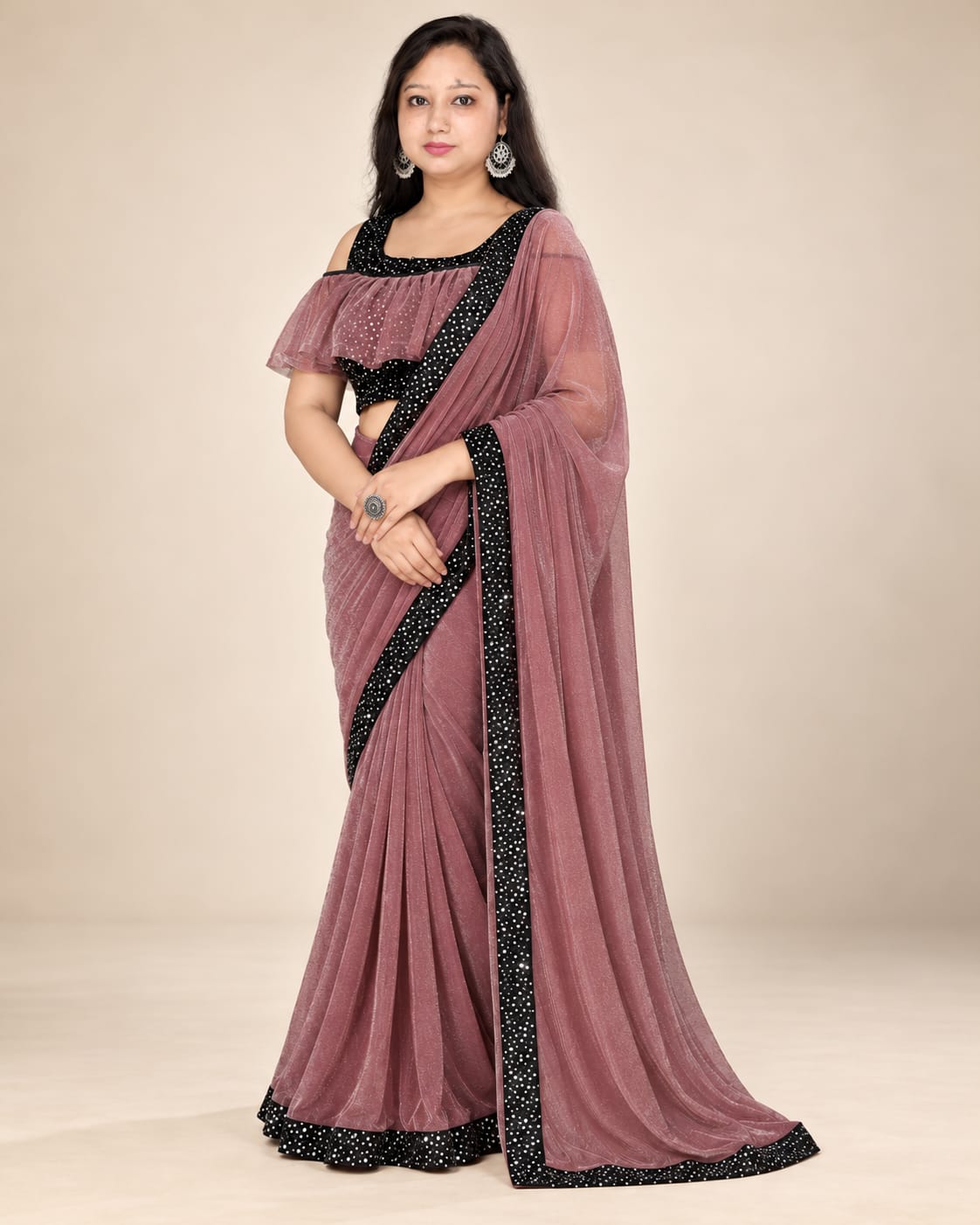 wine pink saree sale