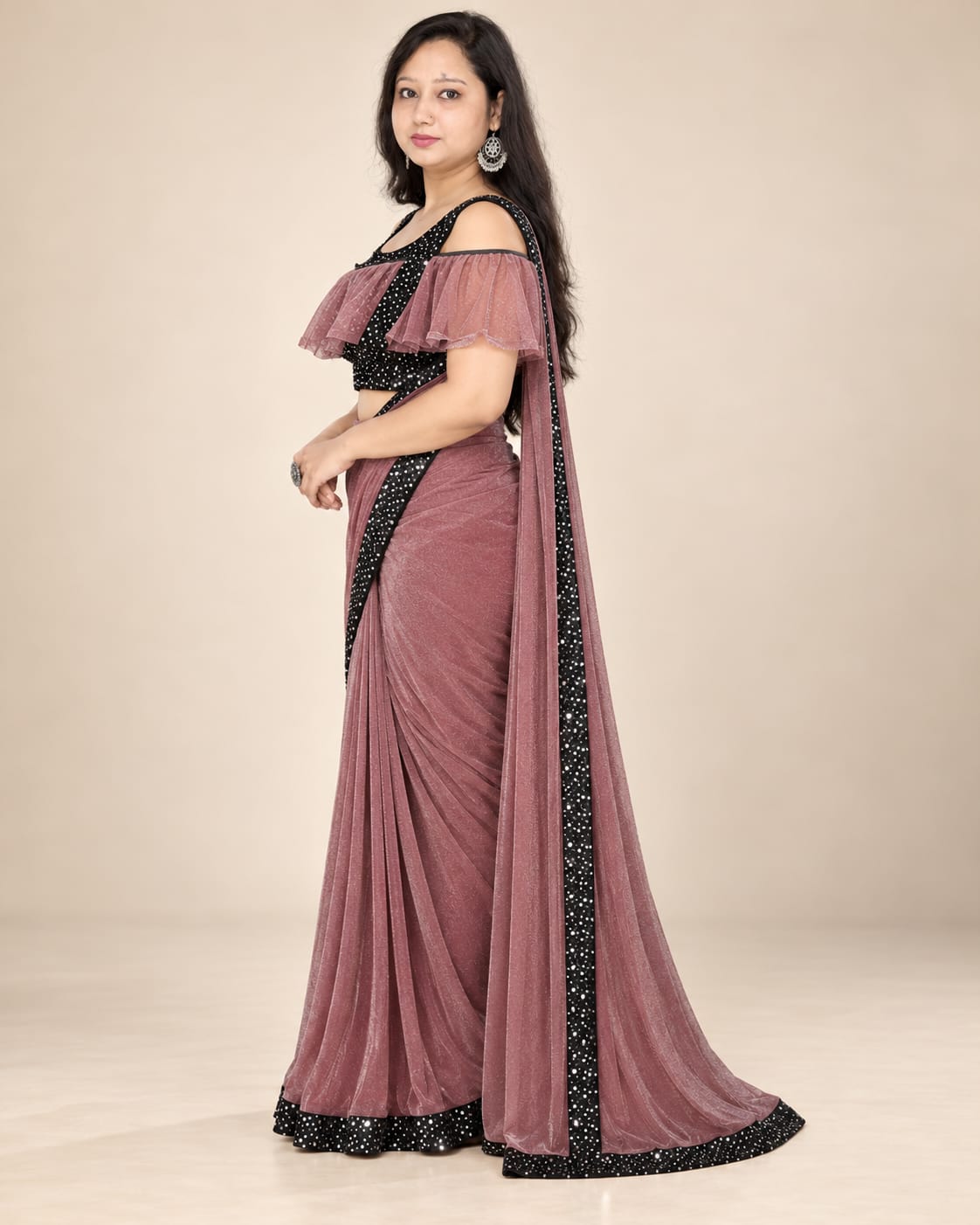 wine pink saree sale