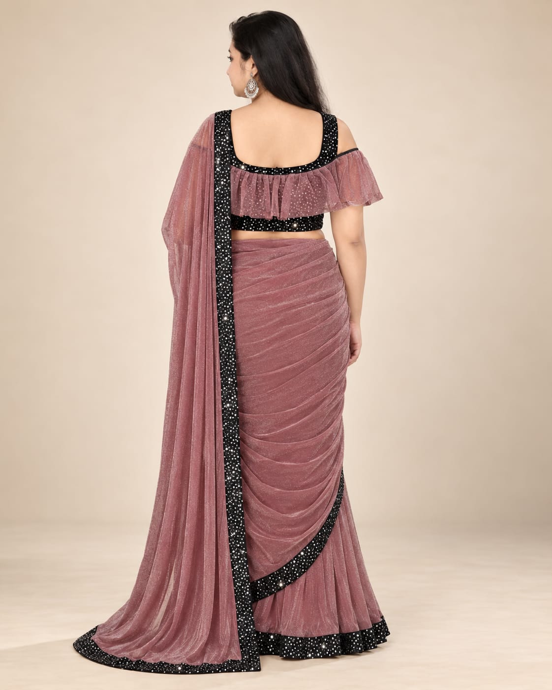 wine pink saree sale