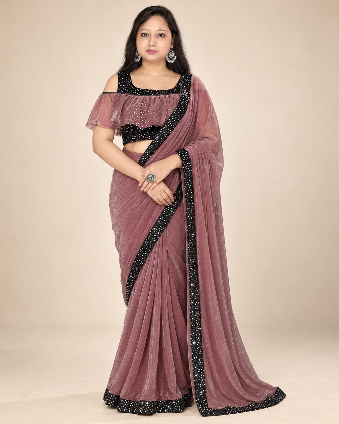 wine pink saree sale