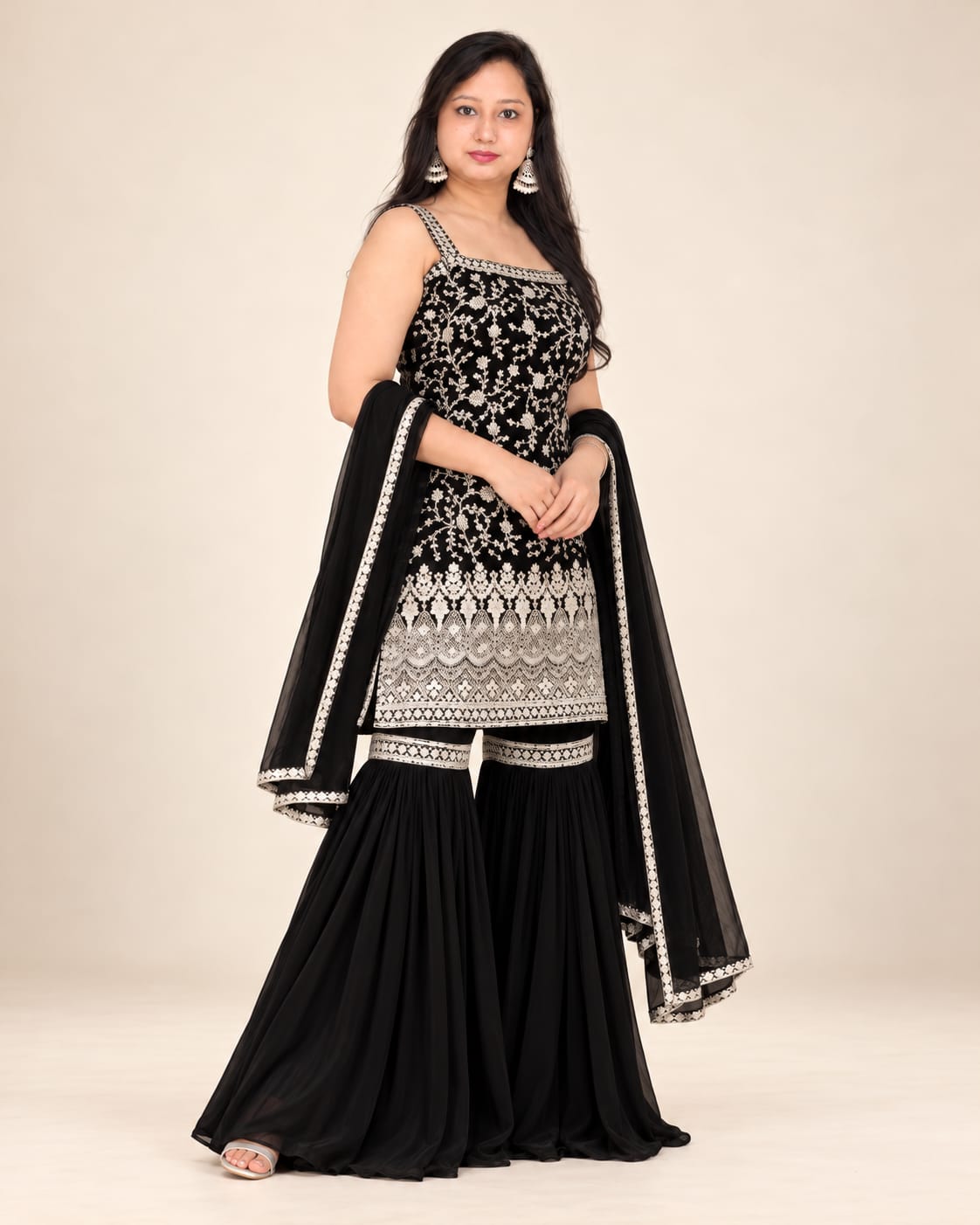 Kurti Sharara And Dupata Set