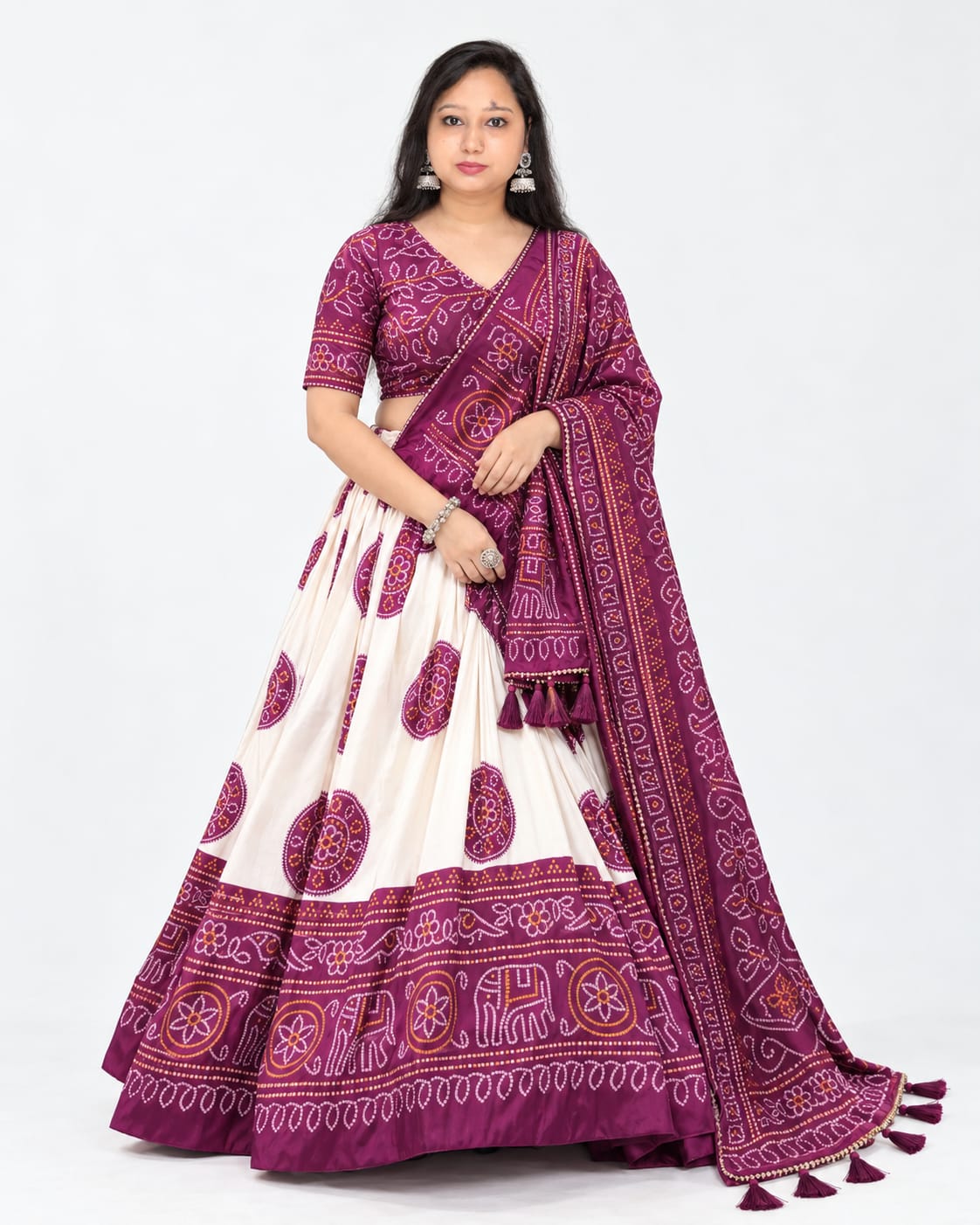 dark purple lahnga