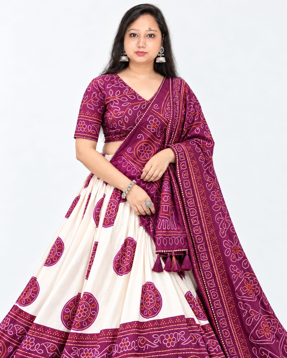 dark purple lahnga